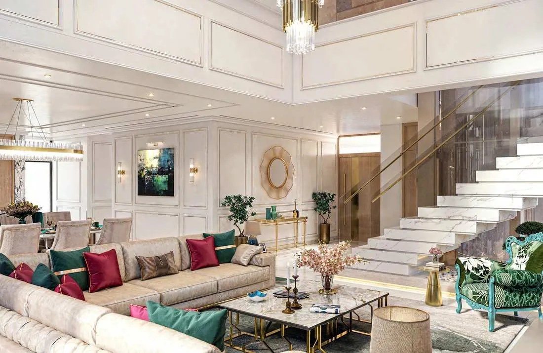 Azizi Florence – double-height living room