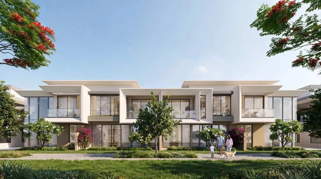 Azizi Florence – townhouse cluster and landscaped lawns
