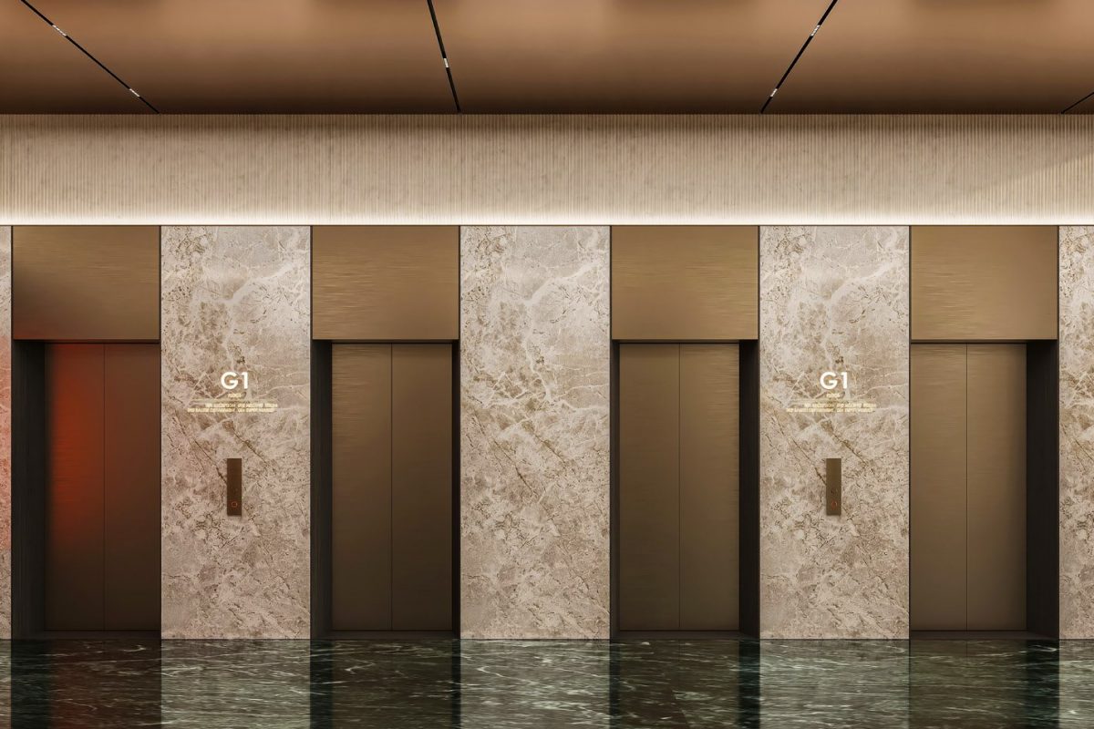 Latitude 25 by Karma Developers – high-speed destination control lift lobby