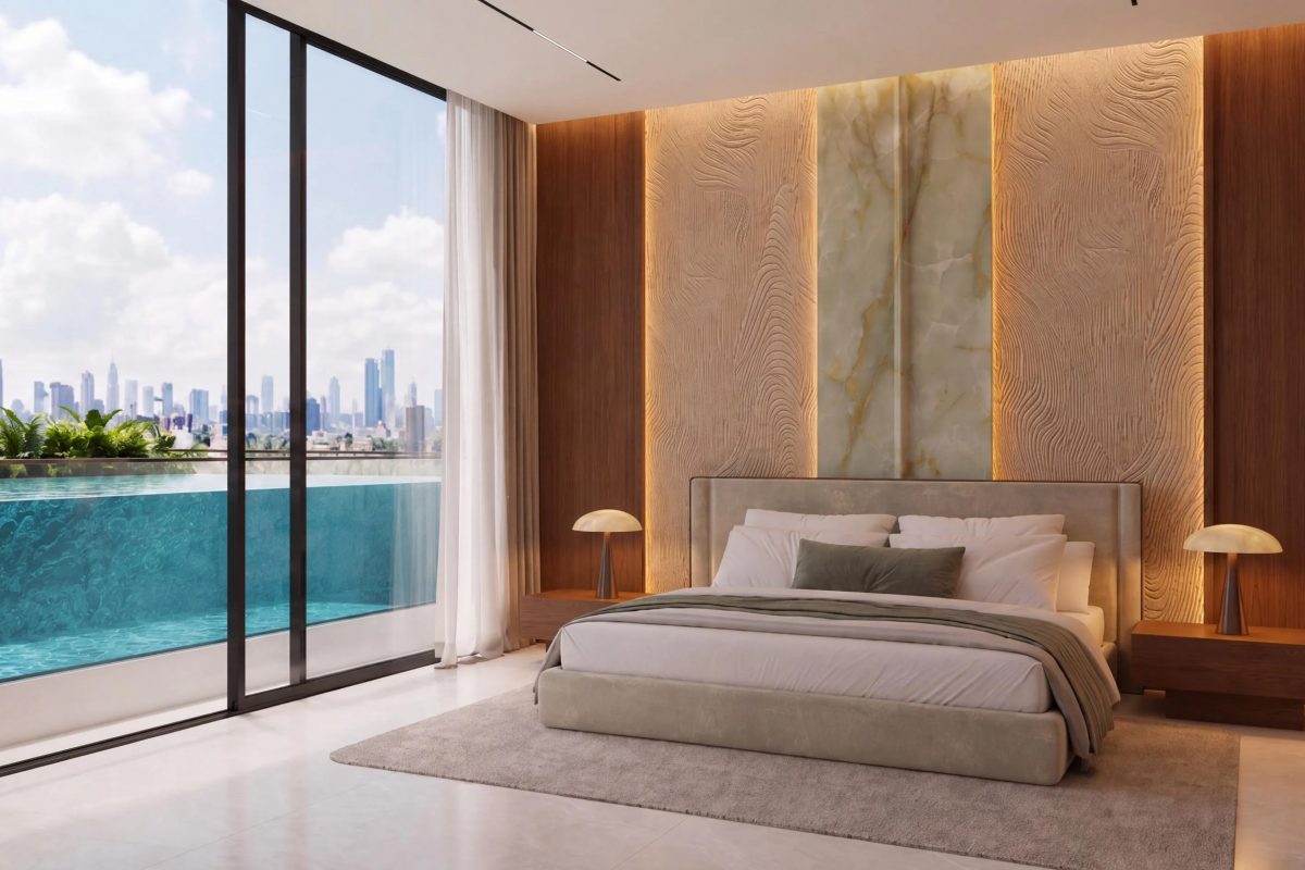 Samana Portside – bedroom with private pool