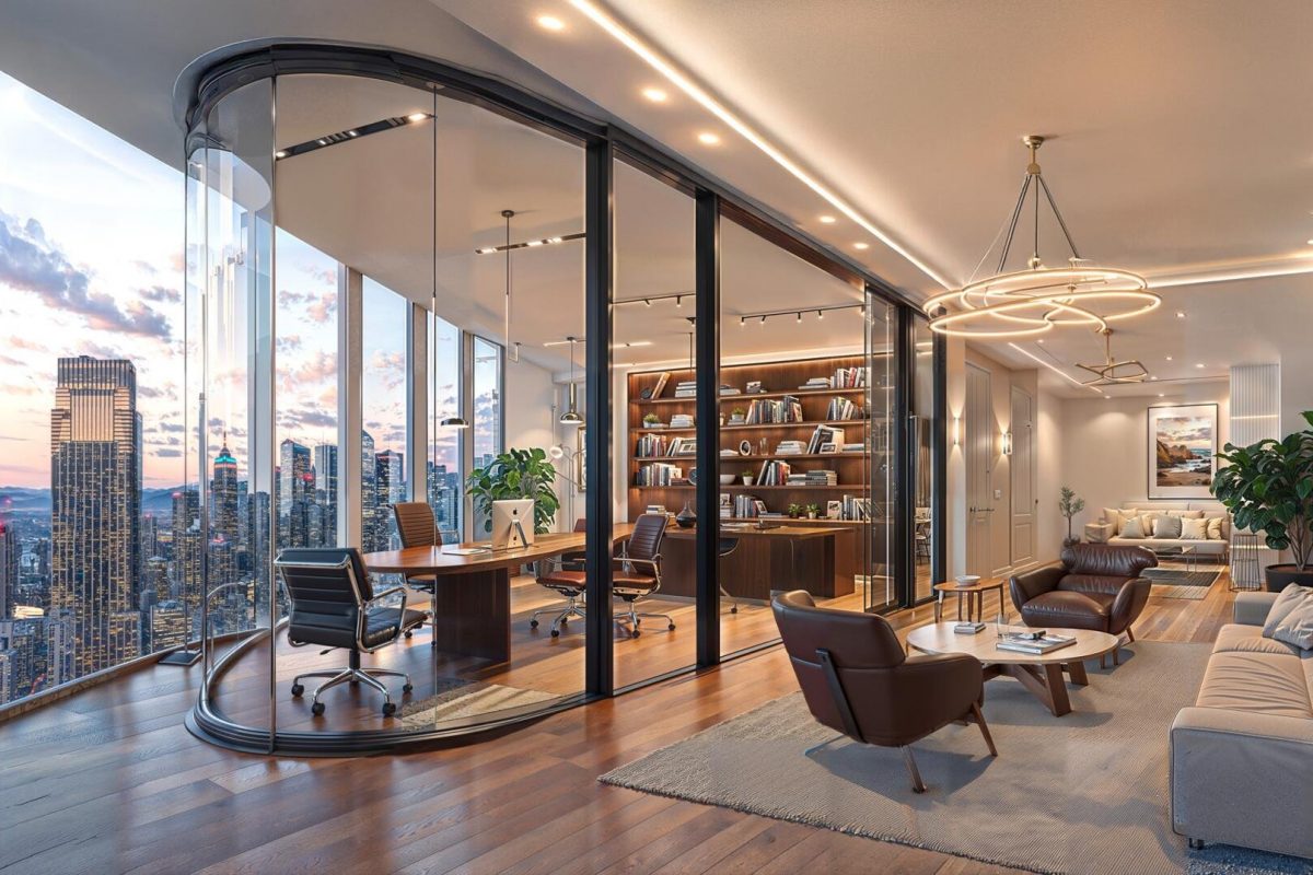 Shahrukhz by Danube – executive office with panoramic city views