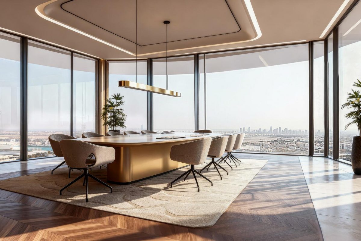 Shahrukhz by Danube – meeting room with floor-to-ceiling glazing