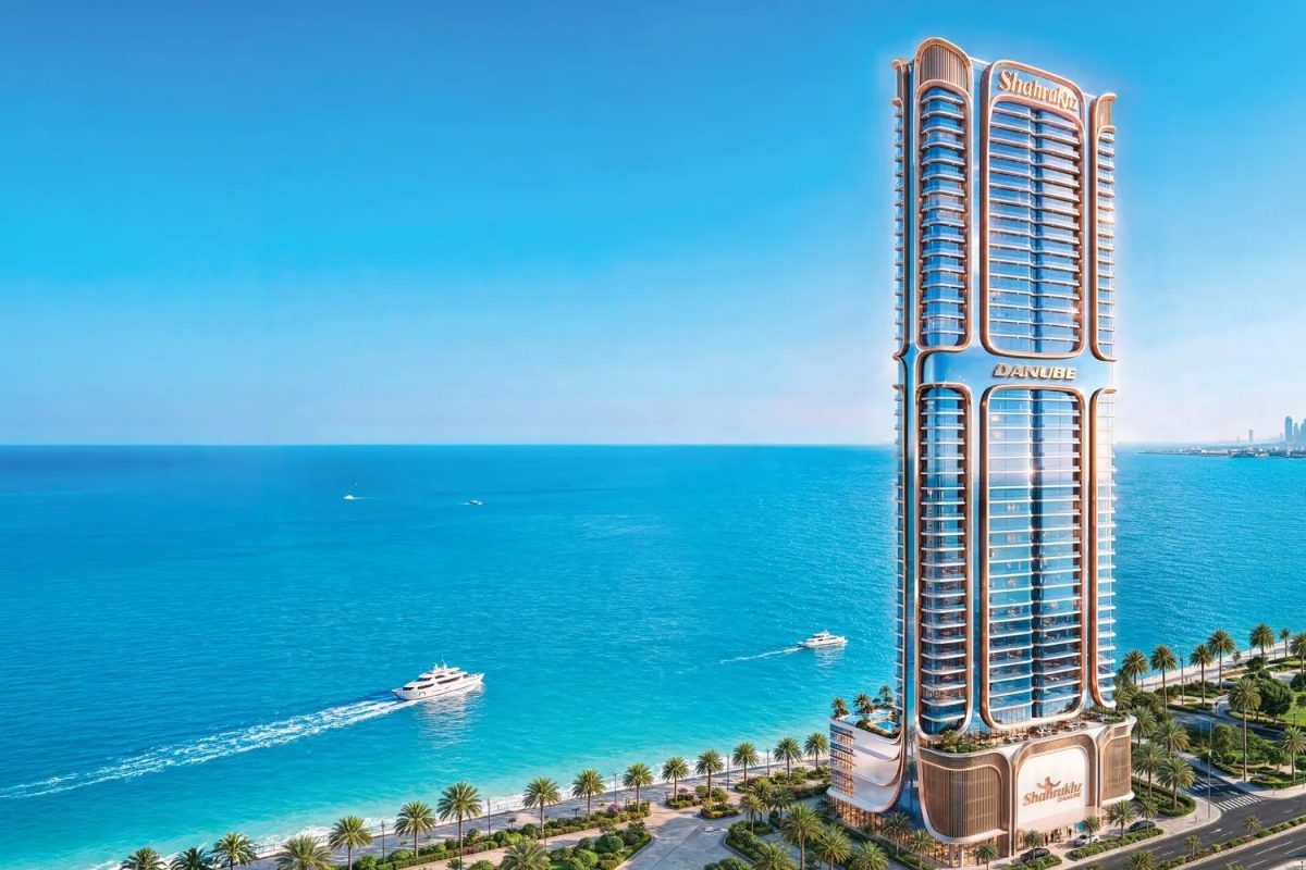 Shahrukhz Residences by Danube – tower rising above the sea